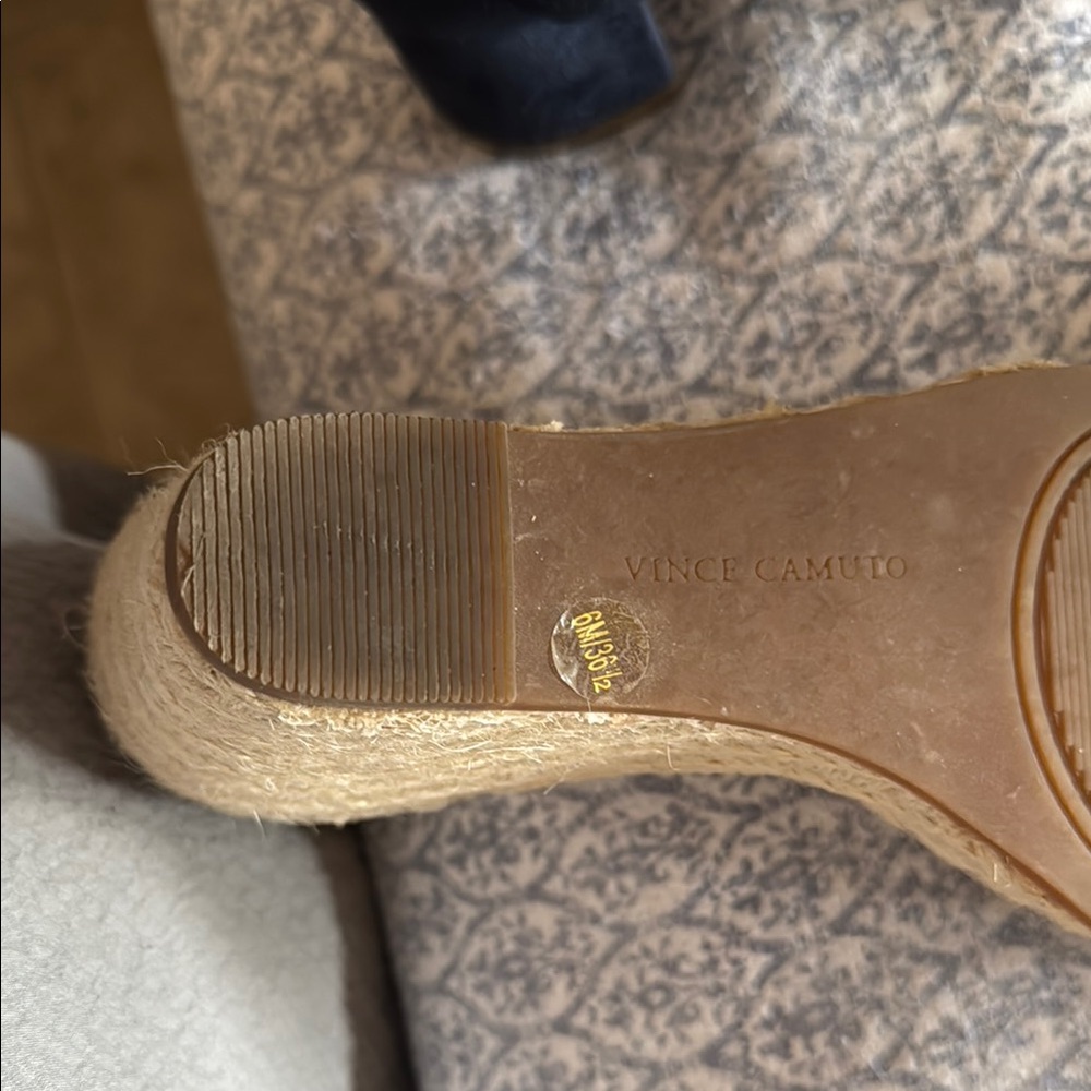 Vince Camuto Cream Espadrille Sandals with Ankle Strap - Picture 5 of 6